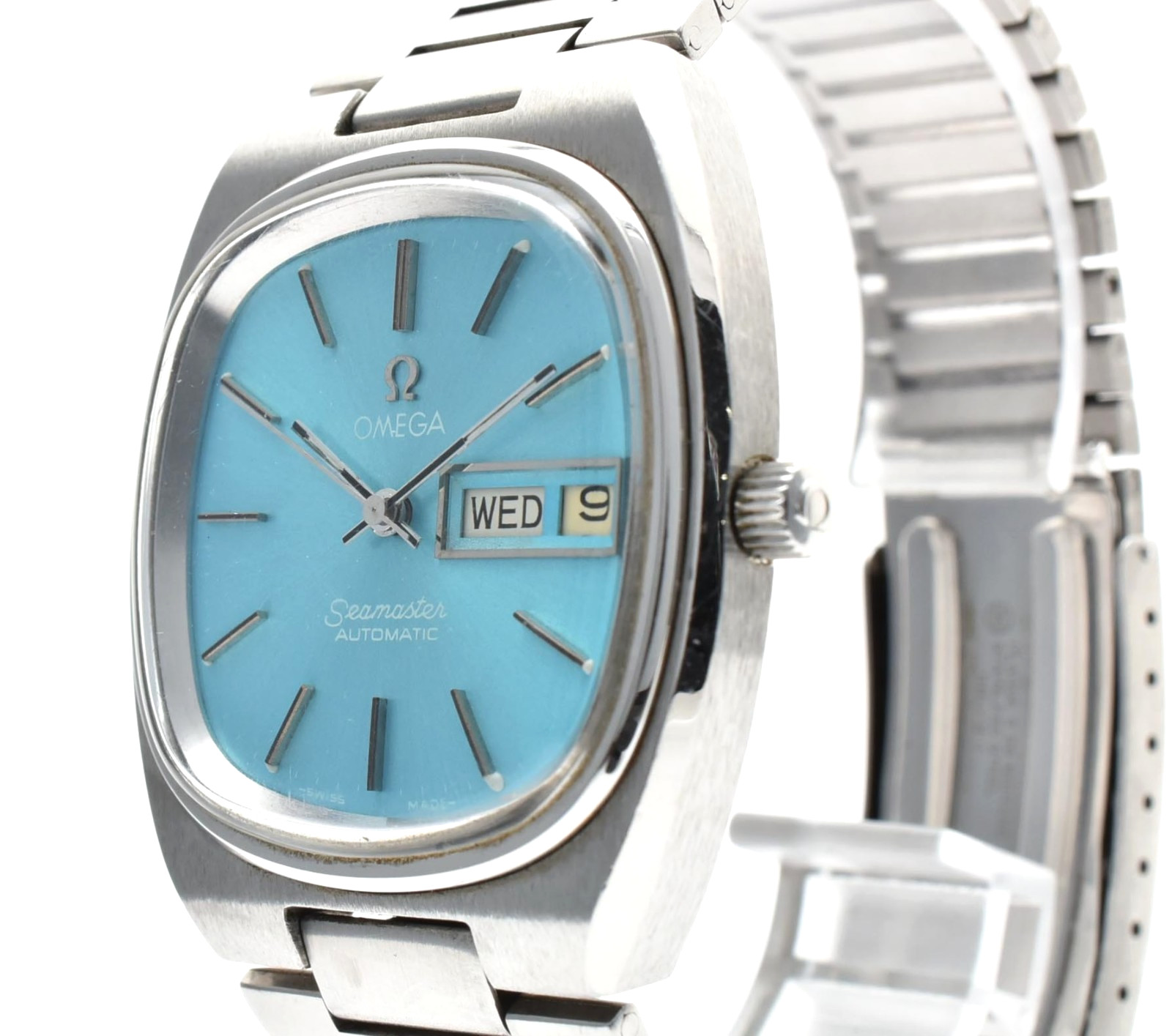 Vintage OMEGA Seamaster TV Cal.1022 166.0213 Ice Blue Dial Automatic Men’s Watch