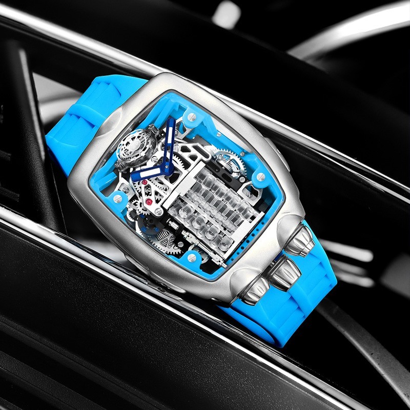 2024 PINDU Men’s Engine Cool Automatic Mechanical Watch Piston Design Trend