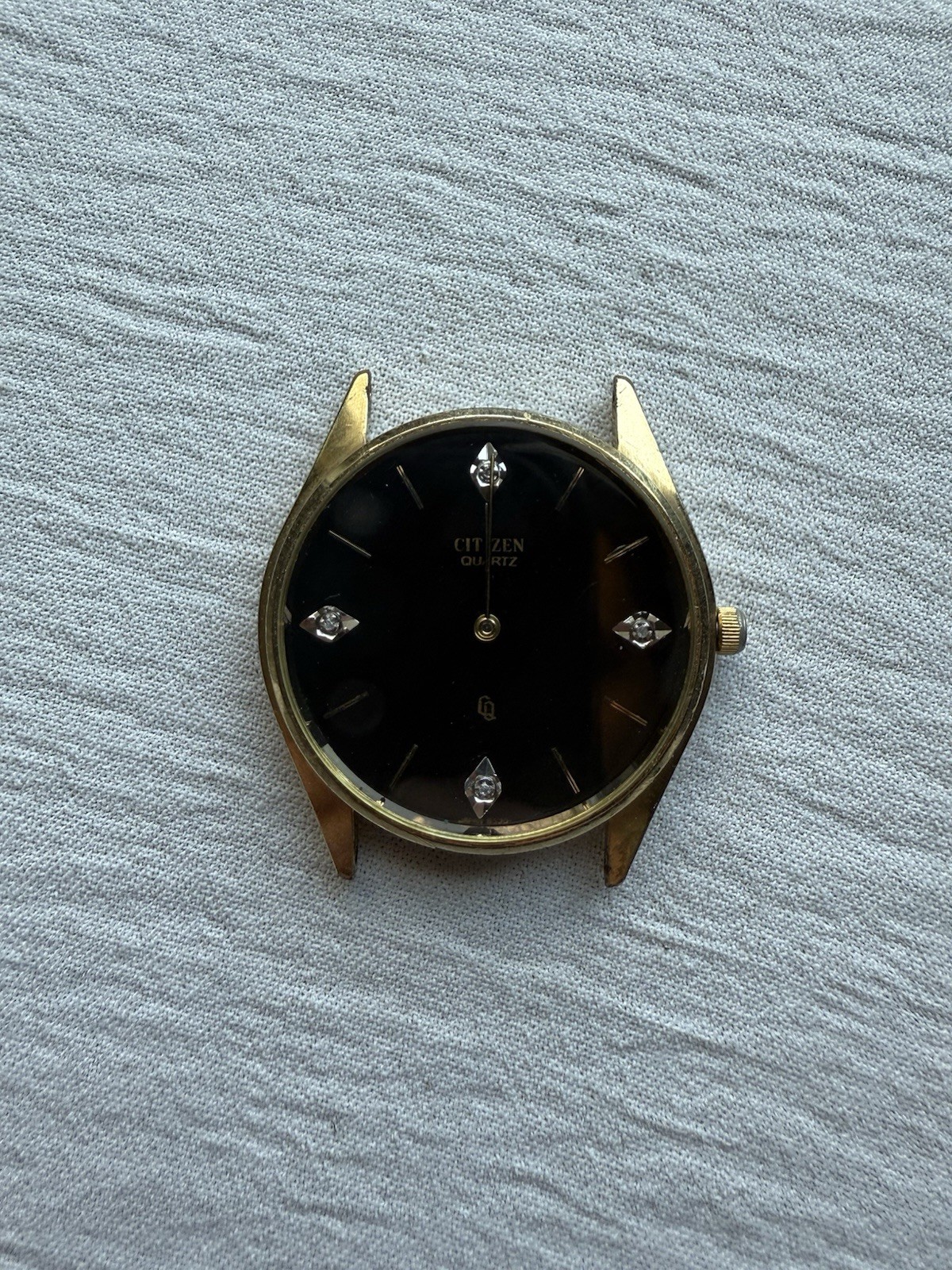 Vintage 1990s Citizen CQ Diamond Markers 32mm For Parts/repair