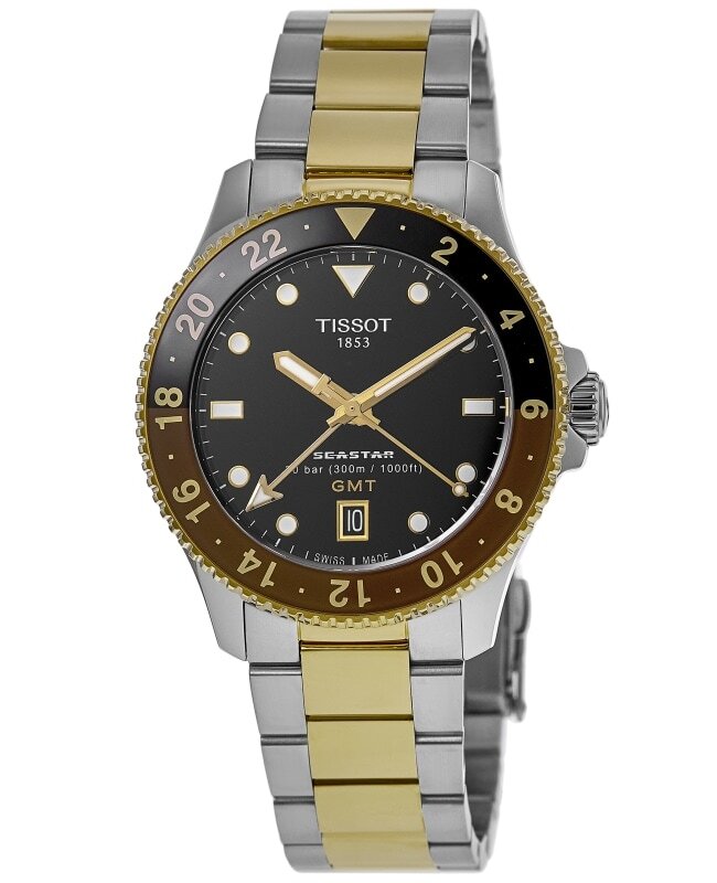 New Tissot Seastar 1000 Quartz GMT Root Beer Men’s Watch T120.852.22.051.00