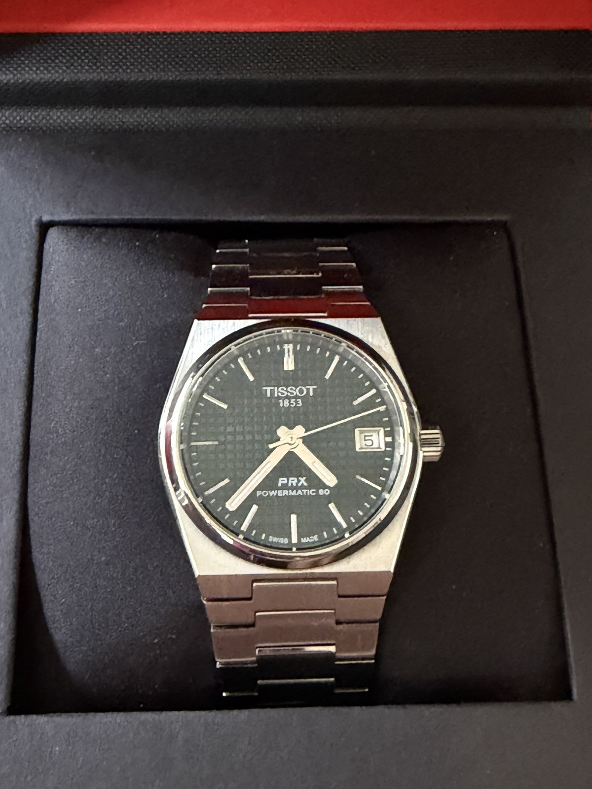 Tissot PRX Powermatic 80 Green Dial Grey Strap 40mm Men’s Watch T1374071109100