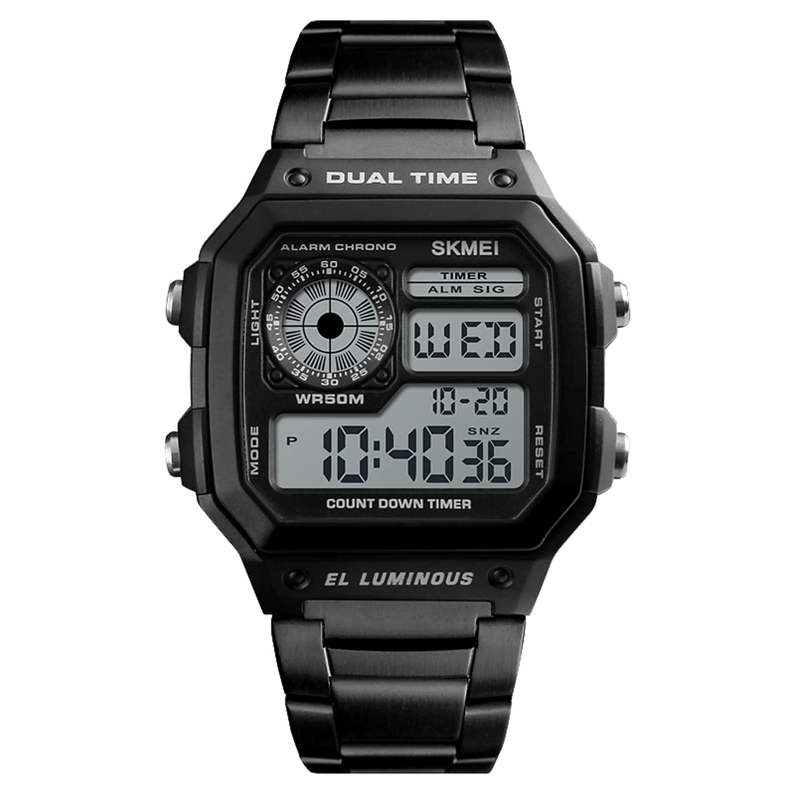 Watches for Men,Military Digital Sports Square Gold Watch with Waterproof Dua…