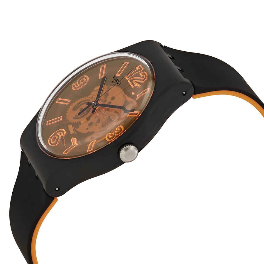 Swatch Orangeboost Semi-transparent Dial Unisex Watch SUOB164