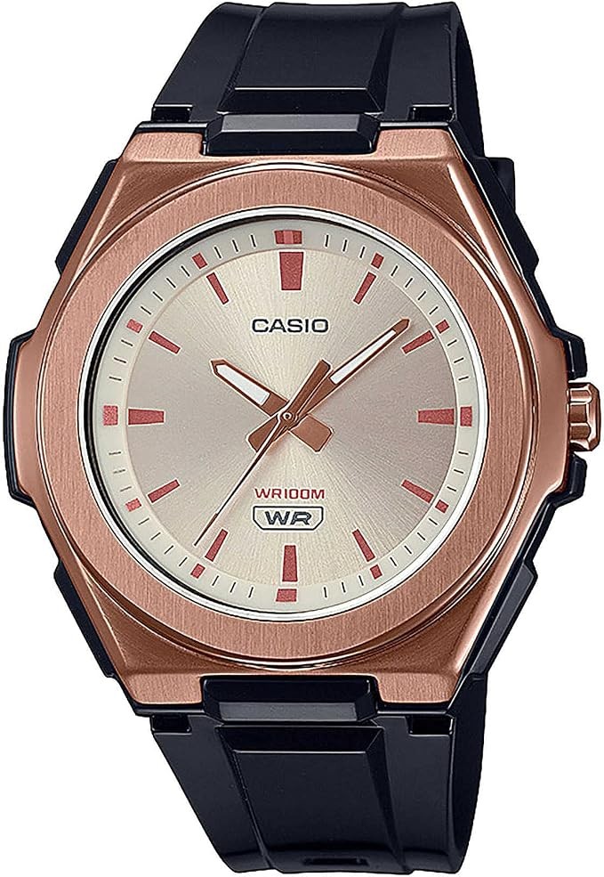Casio Collection Women’s Watch LWA-300HRG-5E Analog Rose Gold Silver & Black