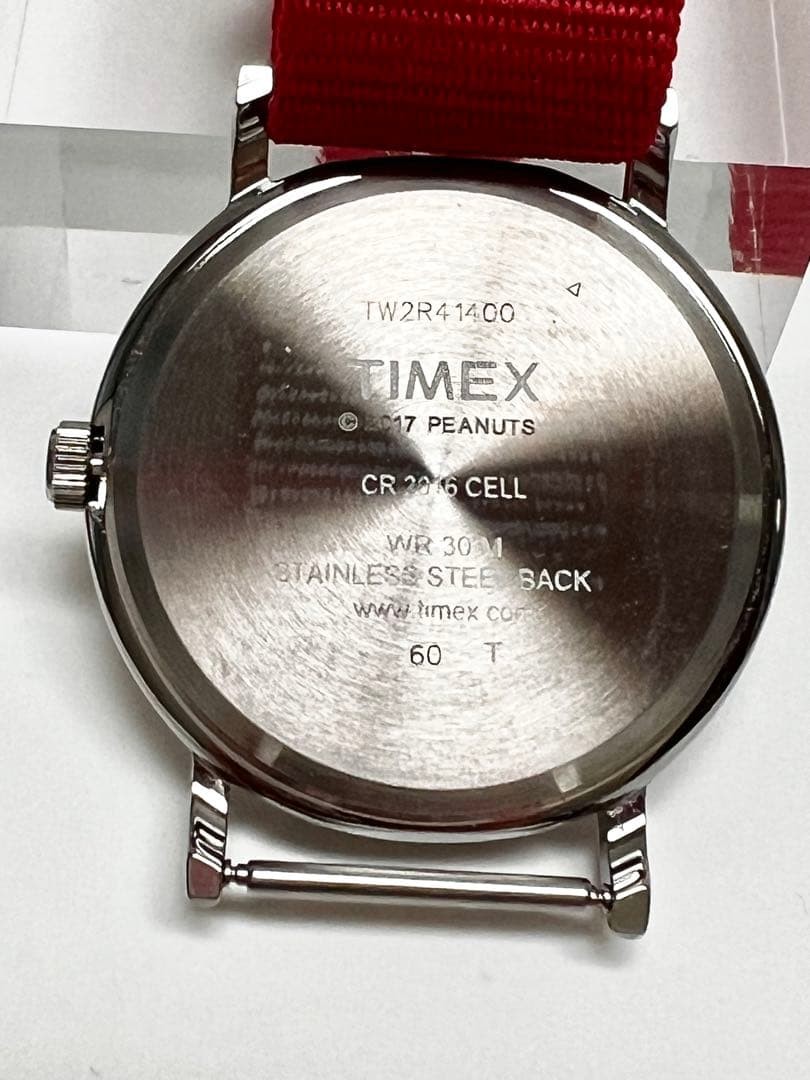 TIMEX x Peanuts Snoopy Collaboration Watch Unused Quartz 3.5cm Dial 23cm Band