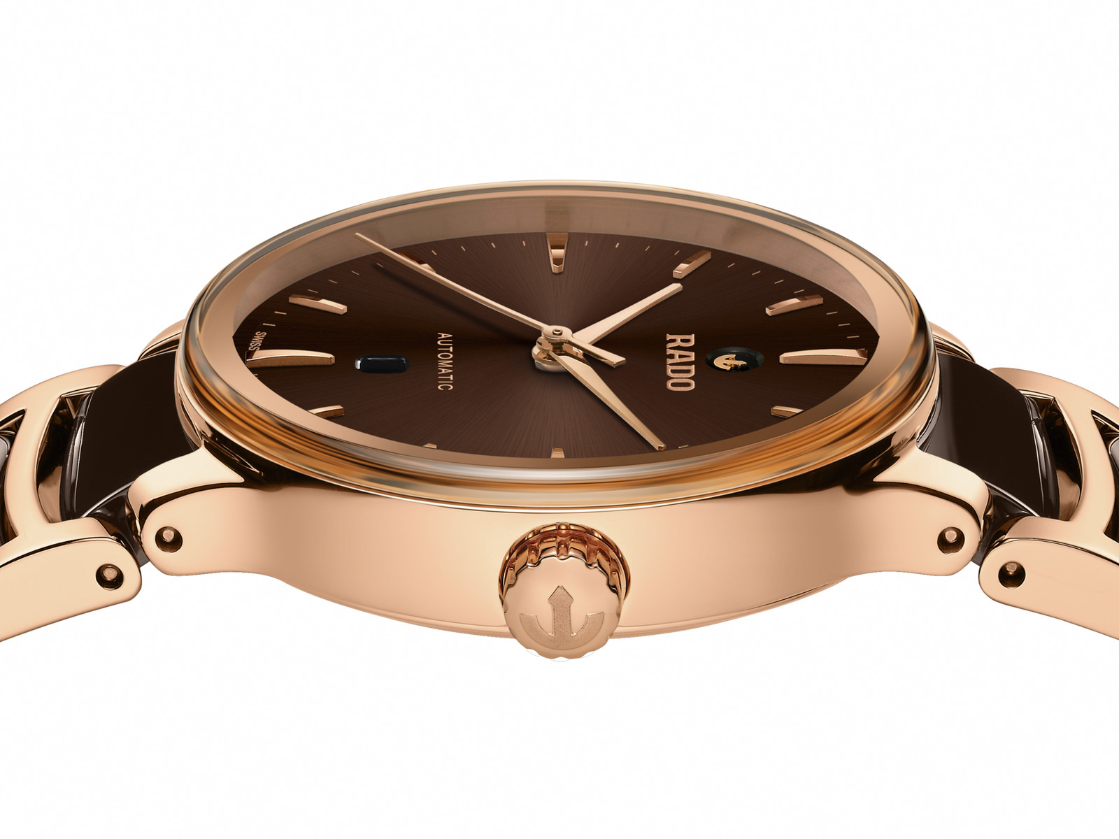 New Rado Centrix Automatic Stainless Steel Brown Dial Women’s Watch R30019302