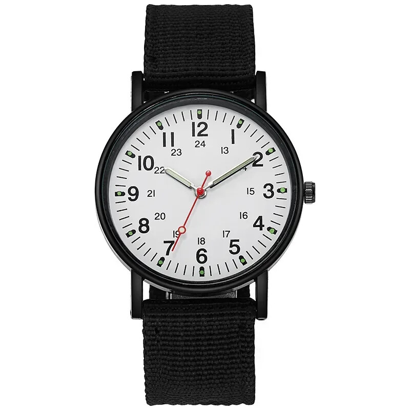 Elegant Quartz Wrist Watch Battery Powered Nylon Band Analog Men Women Gift.