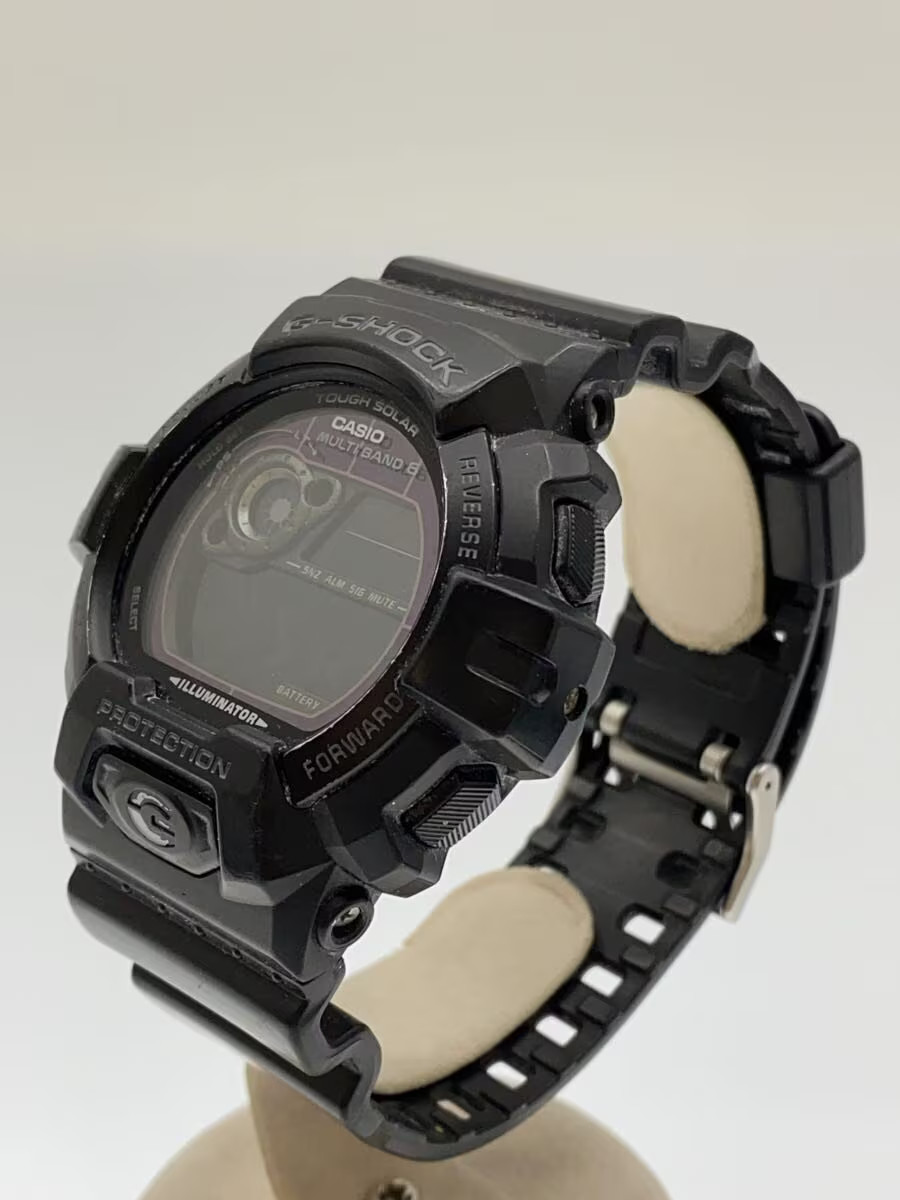 CASIO Solar Watch G SHOCK Digital Leather BLK BLK SS