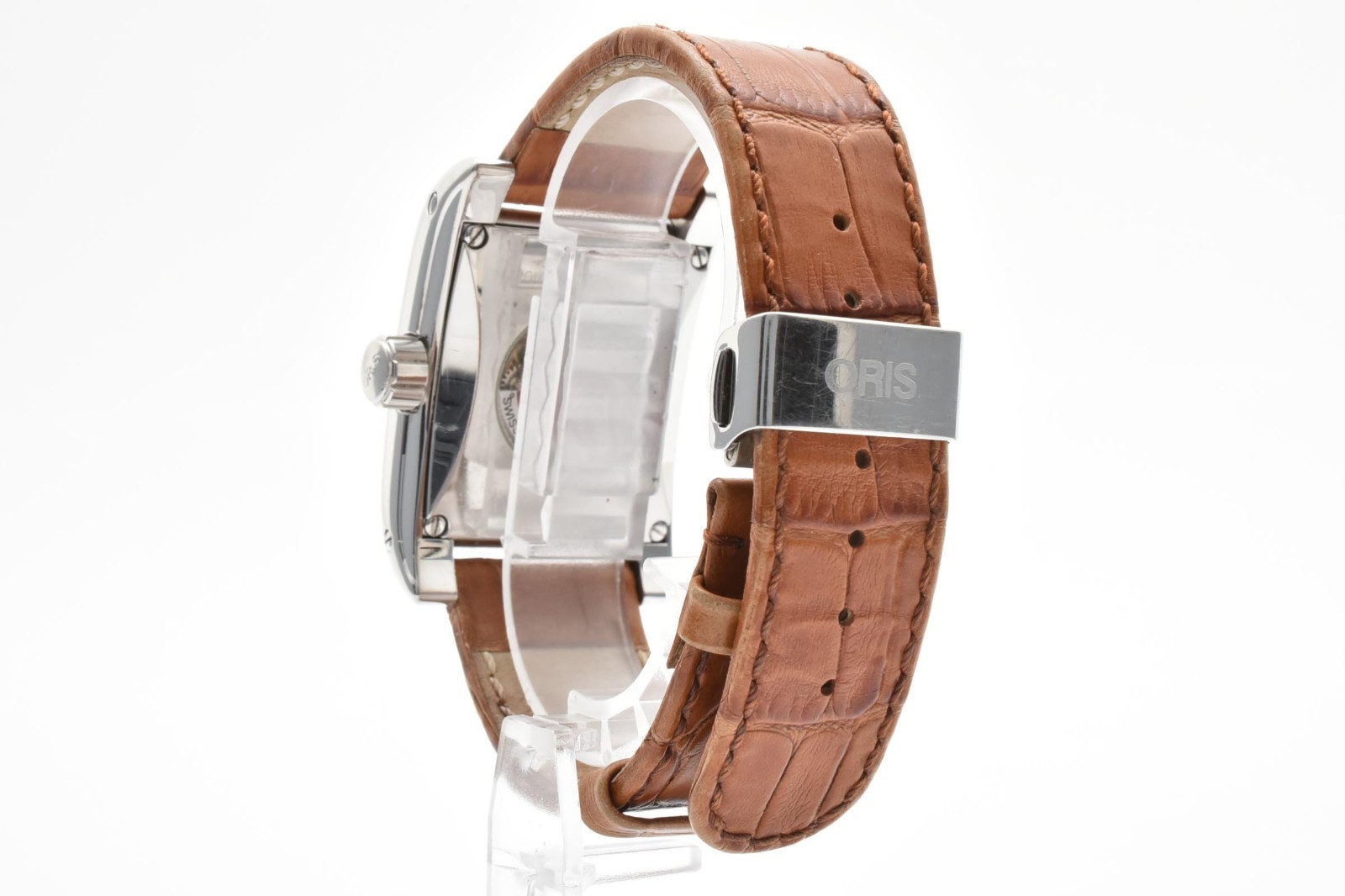 [Near MINT] ORIS Miles 7538 Rectangular Day/Date White Dial At Men’s Watch