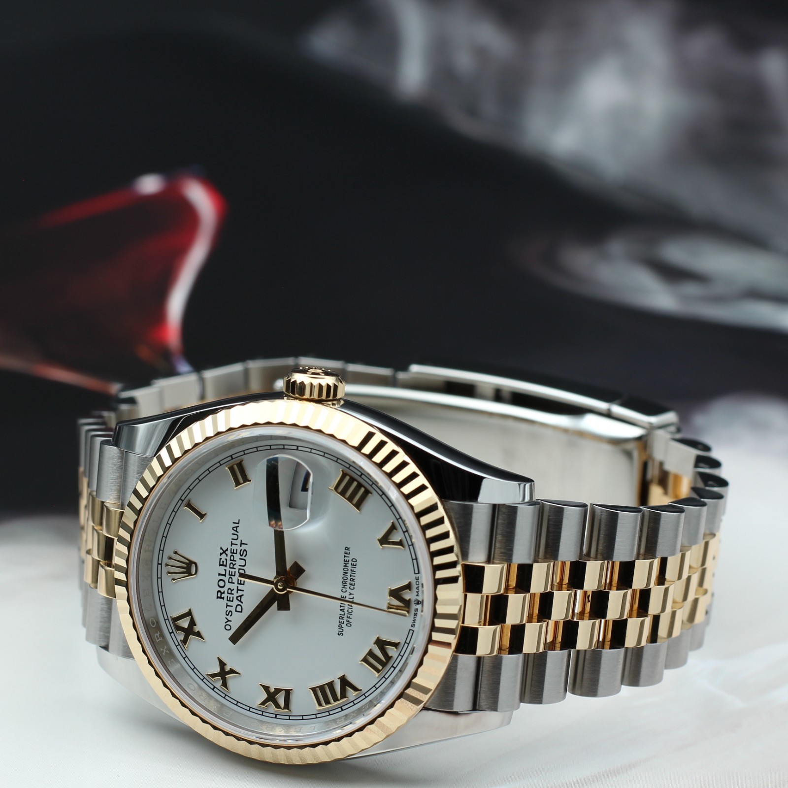 2026 Rolex Datejust White Roman Dial Jubilee 18kt Gold Jubilee 36mm 126233