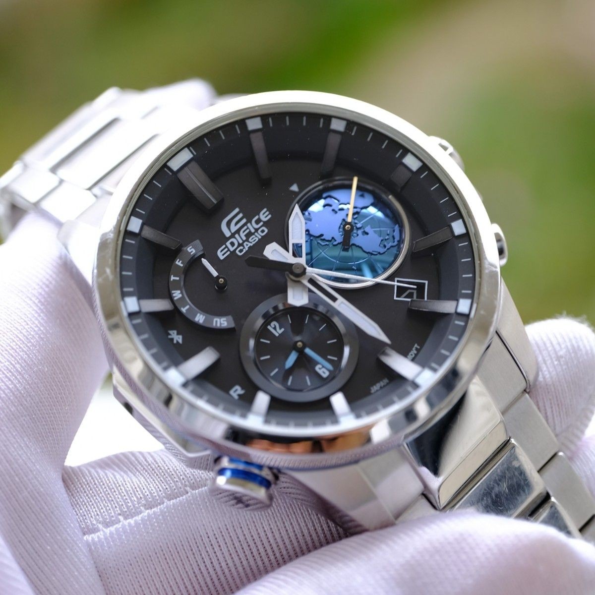 CASIO EDIFICE EQB 600D 1A2JF Chronograph Watch Excellent Condition