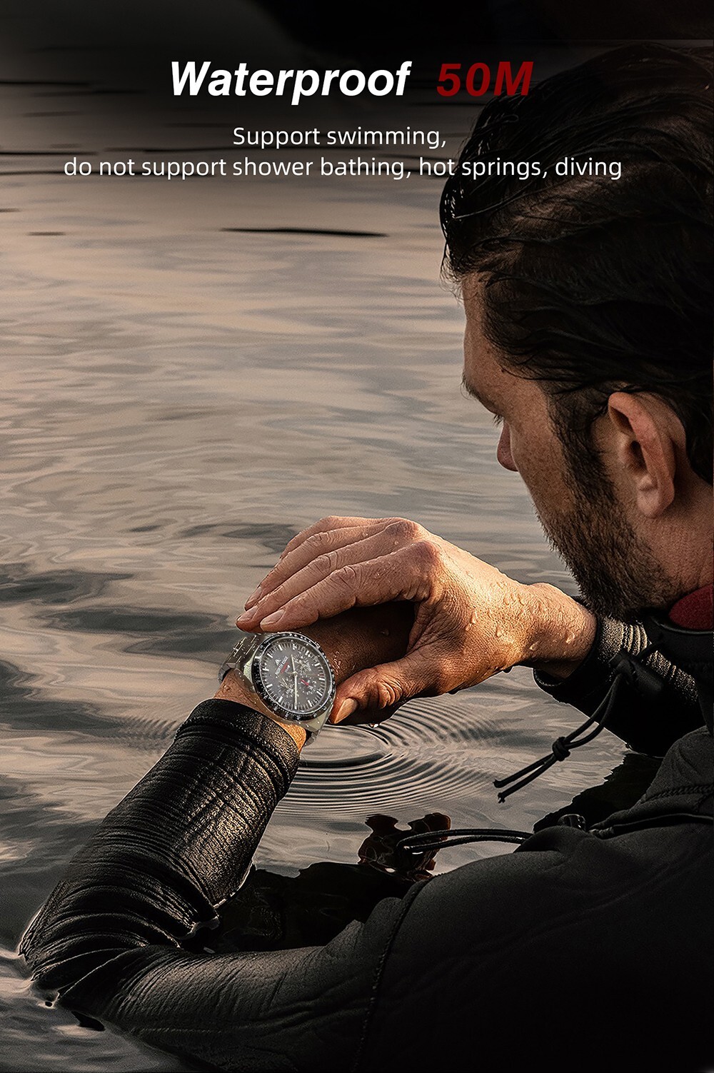 NORTH EDGE Longwings Men Quartz Watch Solar Powered Stopwatch Luminous Aviation