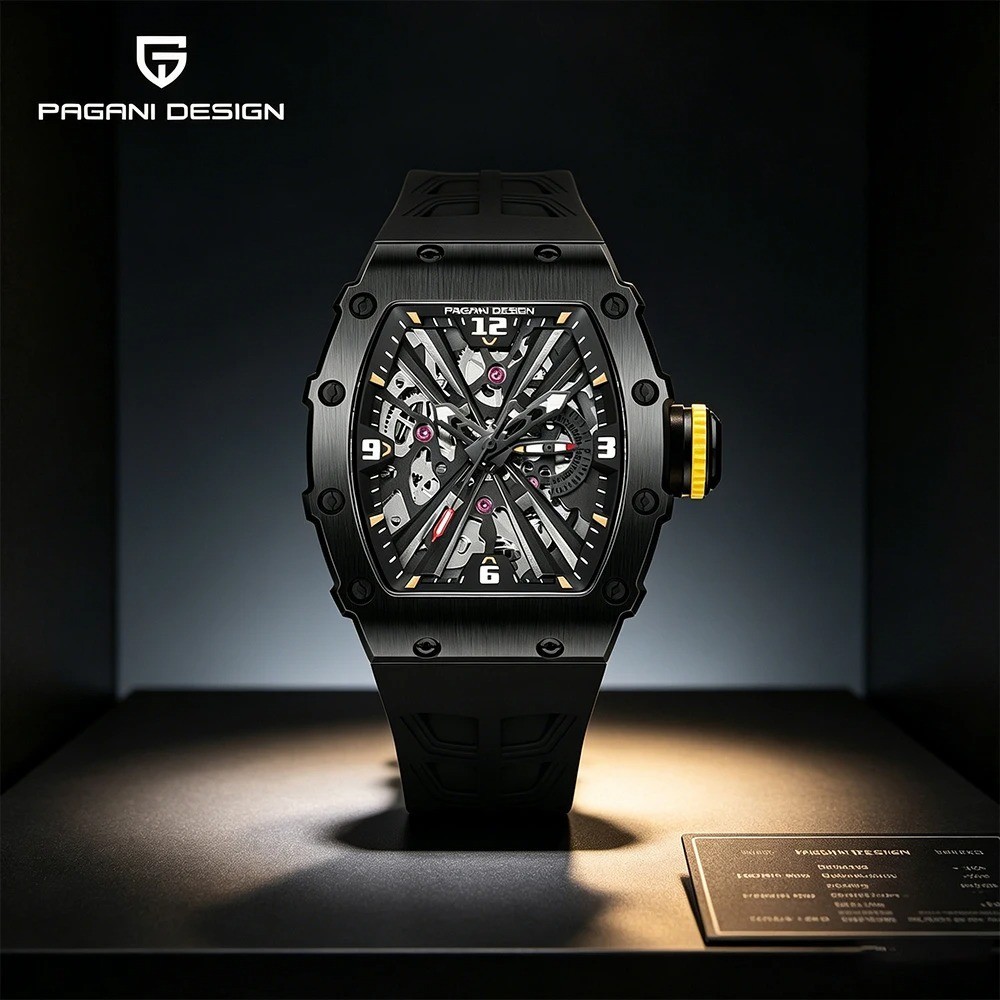 PAGANI DESIGN PD-1738 2026 Luxury Skeleton Quartz Japan VH6 Waterproof Watch