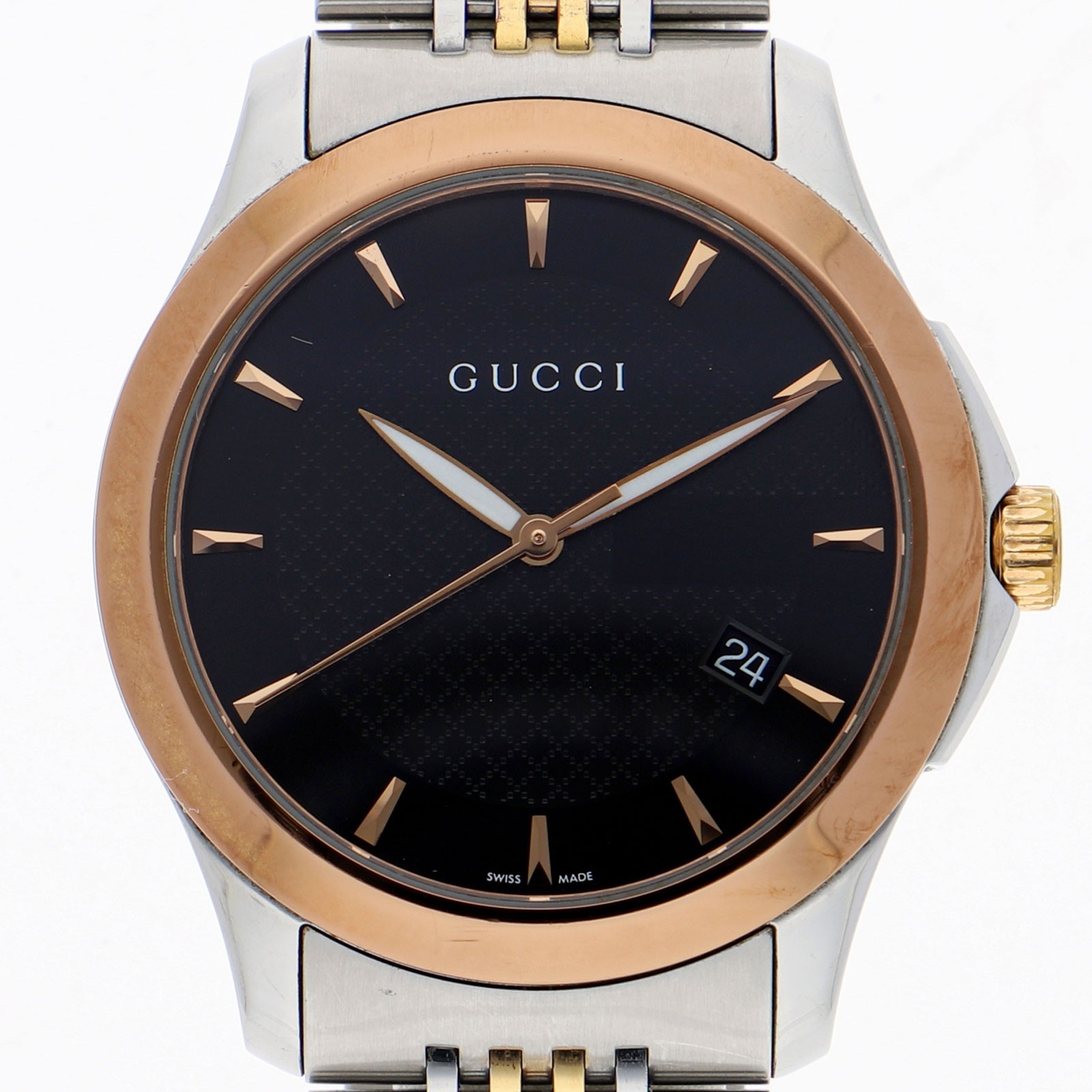 GUCCI 126.4 G-timeless black Dial Quartz Gold Plated Men’s