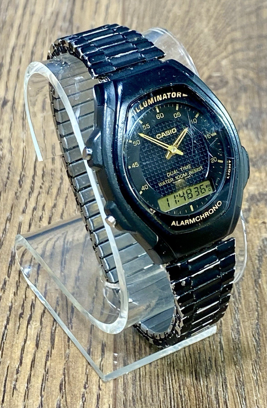 Vintage ~ Casio AQ-140W ~ Illuminator Alarmchrono ~ Dual Time ~ Read Description