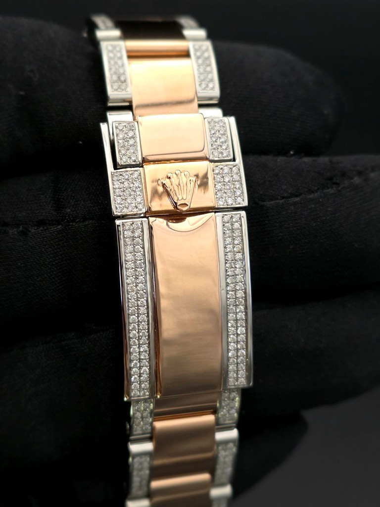 Rolex GMT-Master II Rootbeer 126711CHNR 40MM 18K w/Custom Set Diamonds