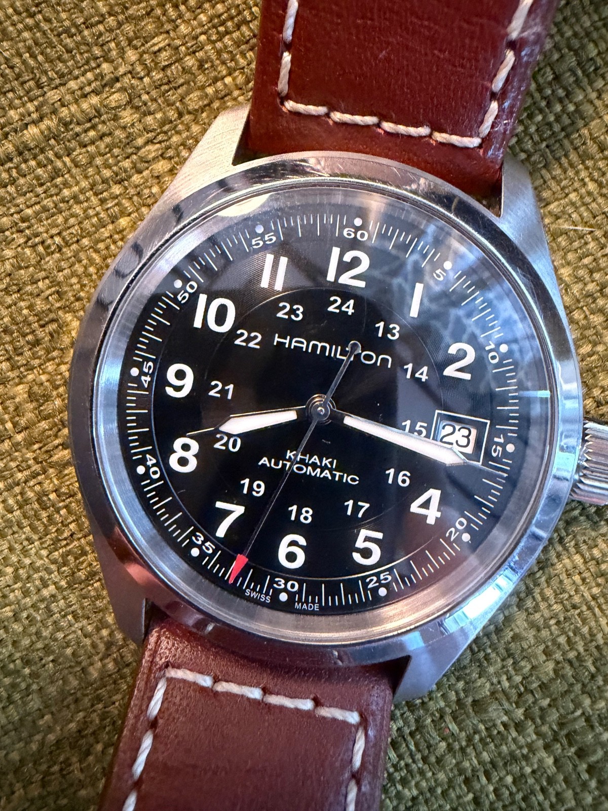 Hamilton Khaki Automatic black dial 38mm watch w/box