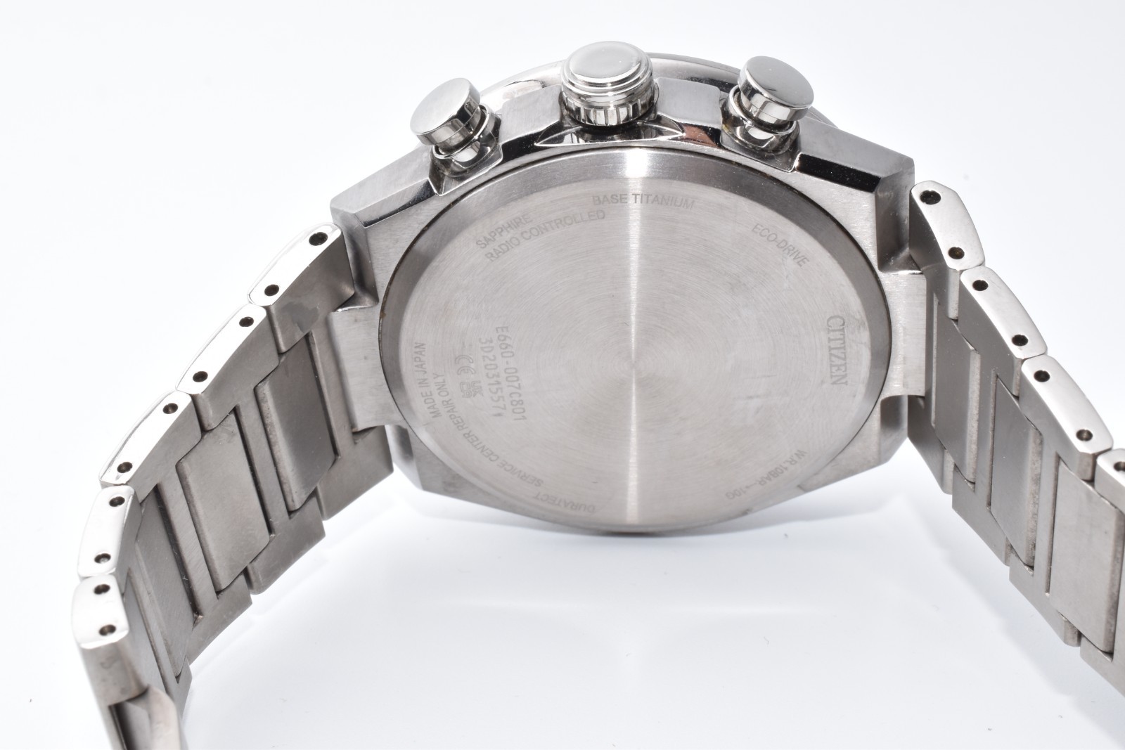 Authentic Citizen Attesa E660-007C801/CB5966-69E TI Solar Powered Quartz #928