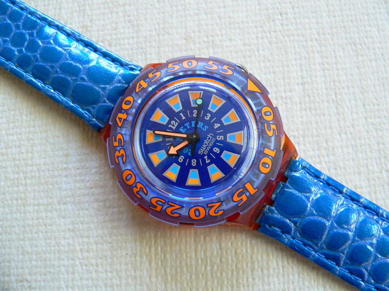 1994 Scuba 200 Swatch Watch Seaclip Water-resistant to 656 feet