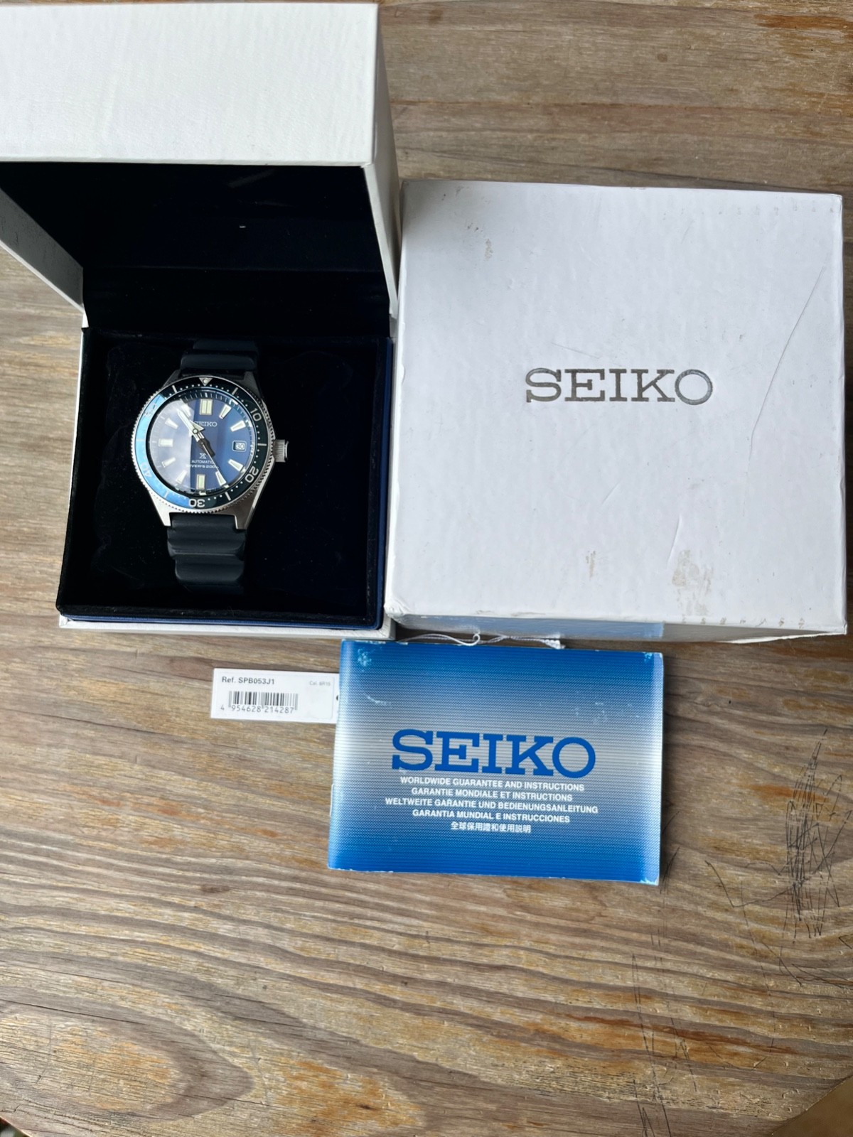 Seiko SPB053J1 Prospex Automatic Blue Dial 42.7mm 6R15 Diver Watch