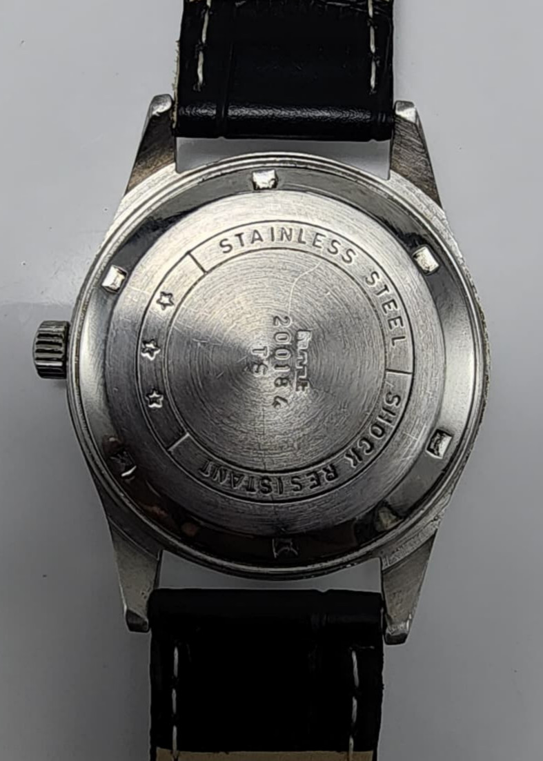 Working Hand winding HMT Pilot Black Dial 17 Jewels Back Wrist Watch