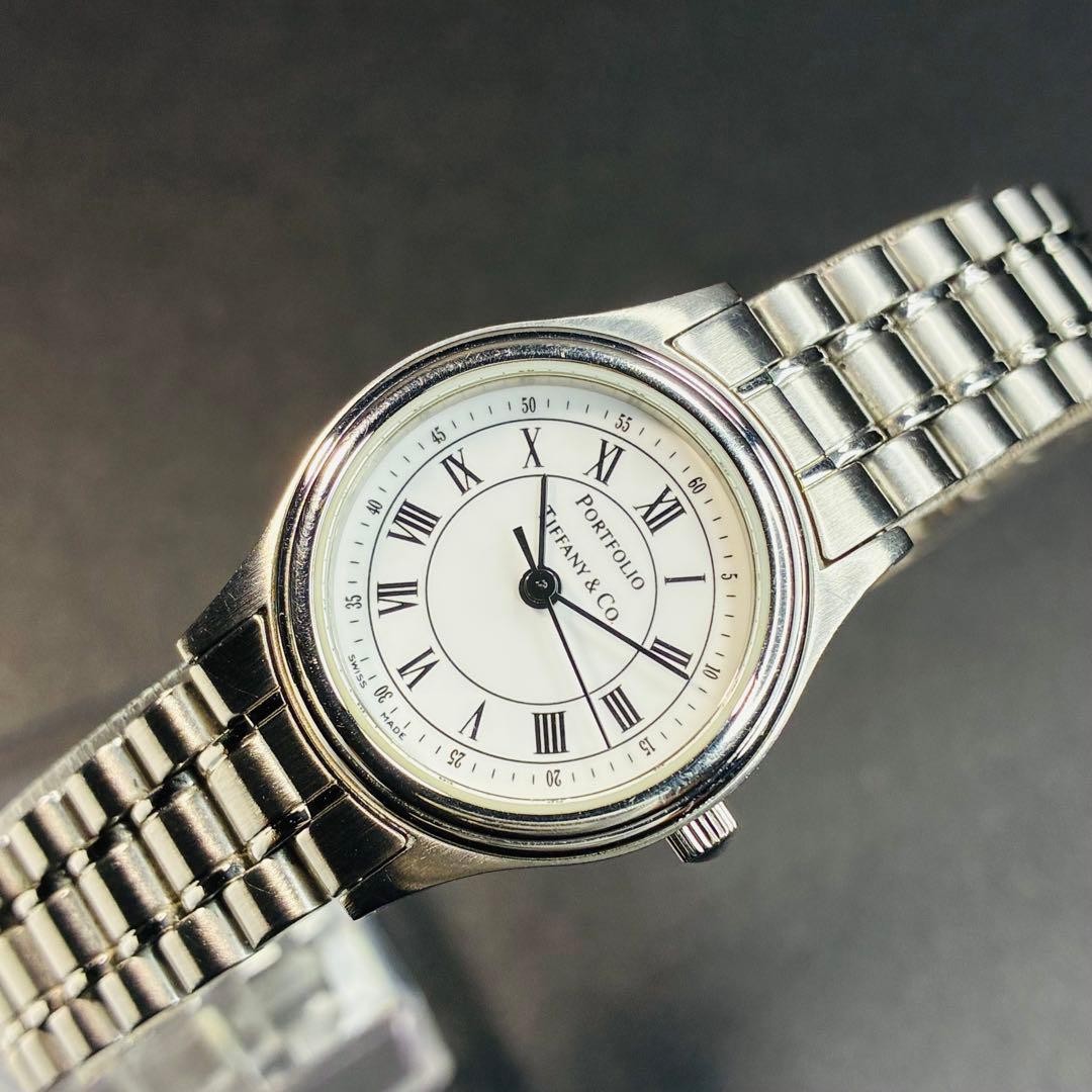 Excellent Condition Tiffany Wristwatch Classic Round Roman Working
