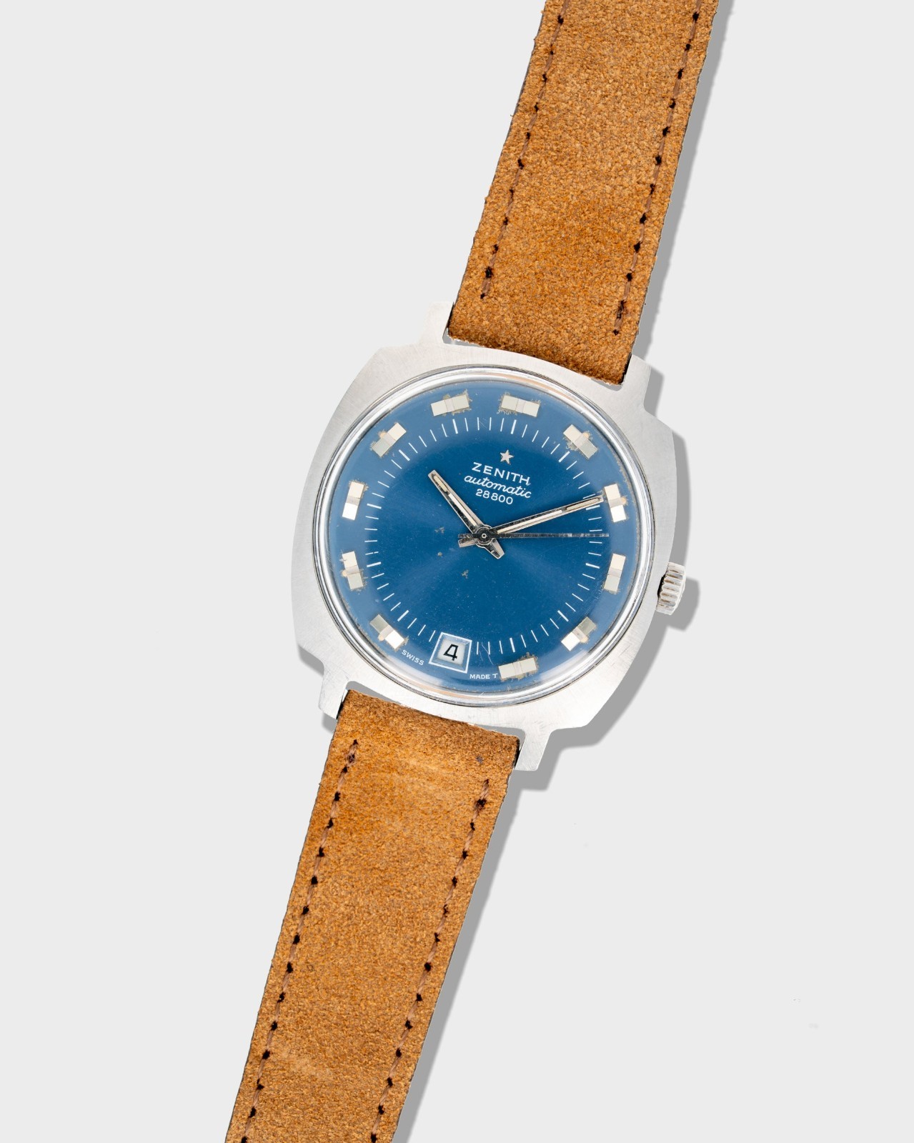1970’s Zenith Automatic Cushion Ref. 28800 – Blue Tritium Burned Dial – Serviced