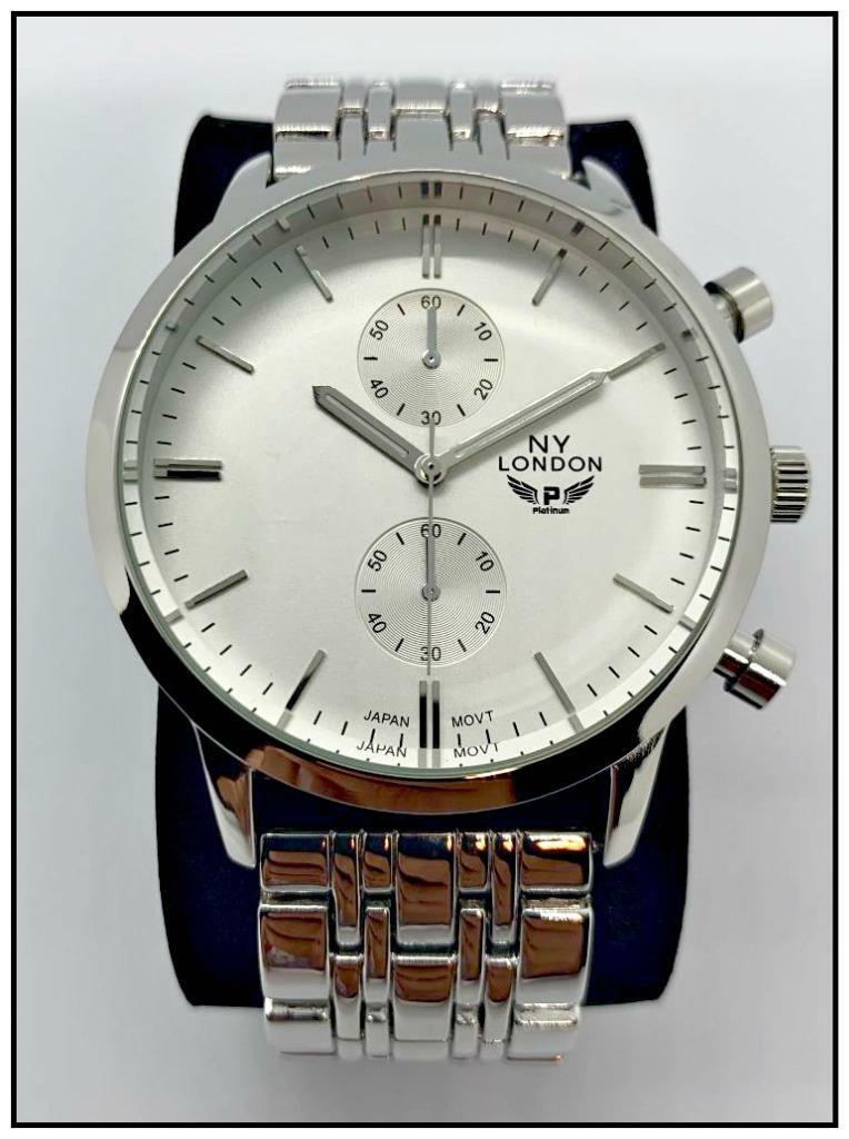 Men’s CLASSY ELEGANT DIVER Round Silver LUXURY Designer Fashion WRIST WATCH 47mm