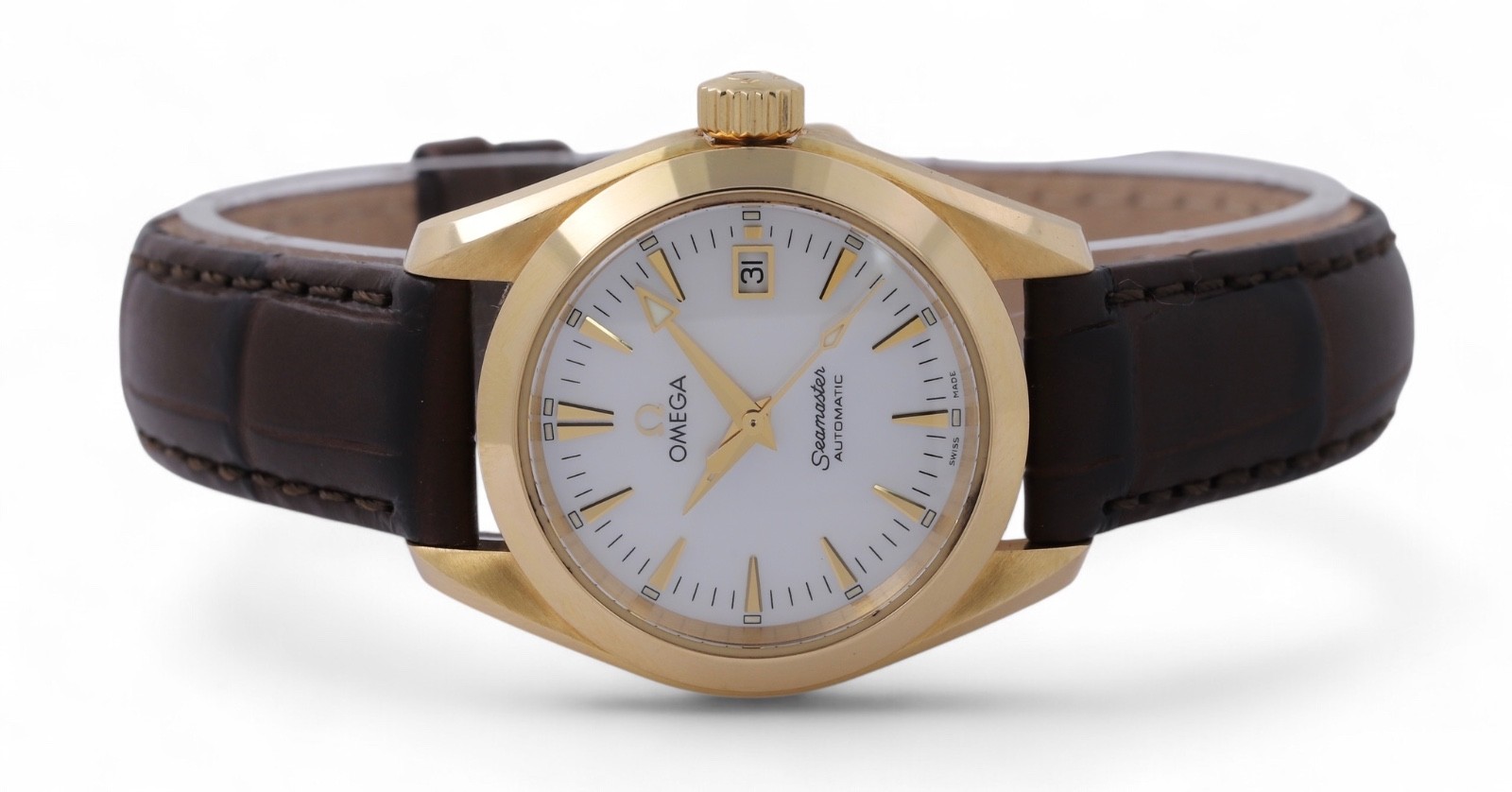 OMEGA Seamaster Aqua Terra Automatic Date MOP Dial – 29.5mm – 18ct Yellow Gold