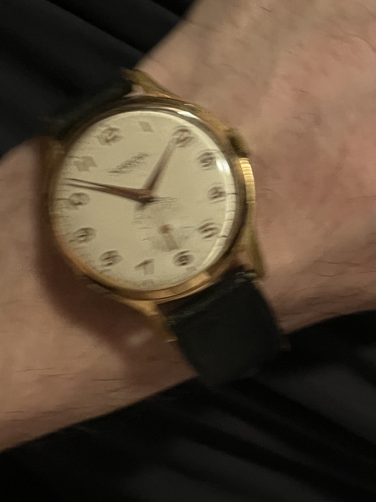 VINTAGE MARVEL WATCH MANUAL WIND sub second Gold Plate Calatrava Arabic Numerals