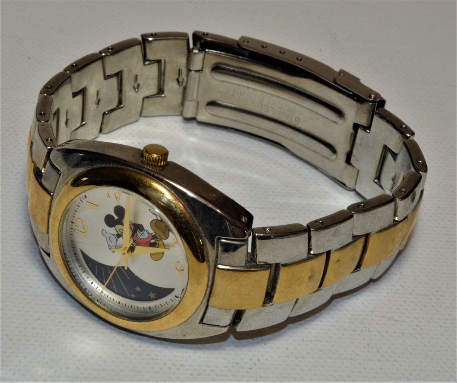 75 Years With Mickey Moon Phase quartz 2 tone Watch SII Marketing w box papers