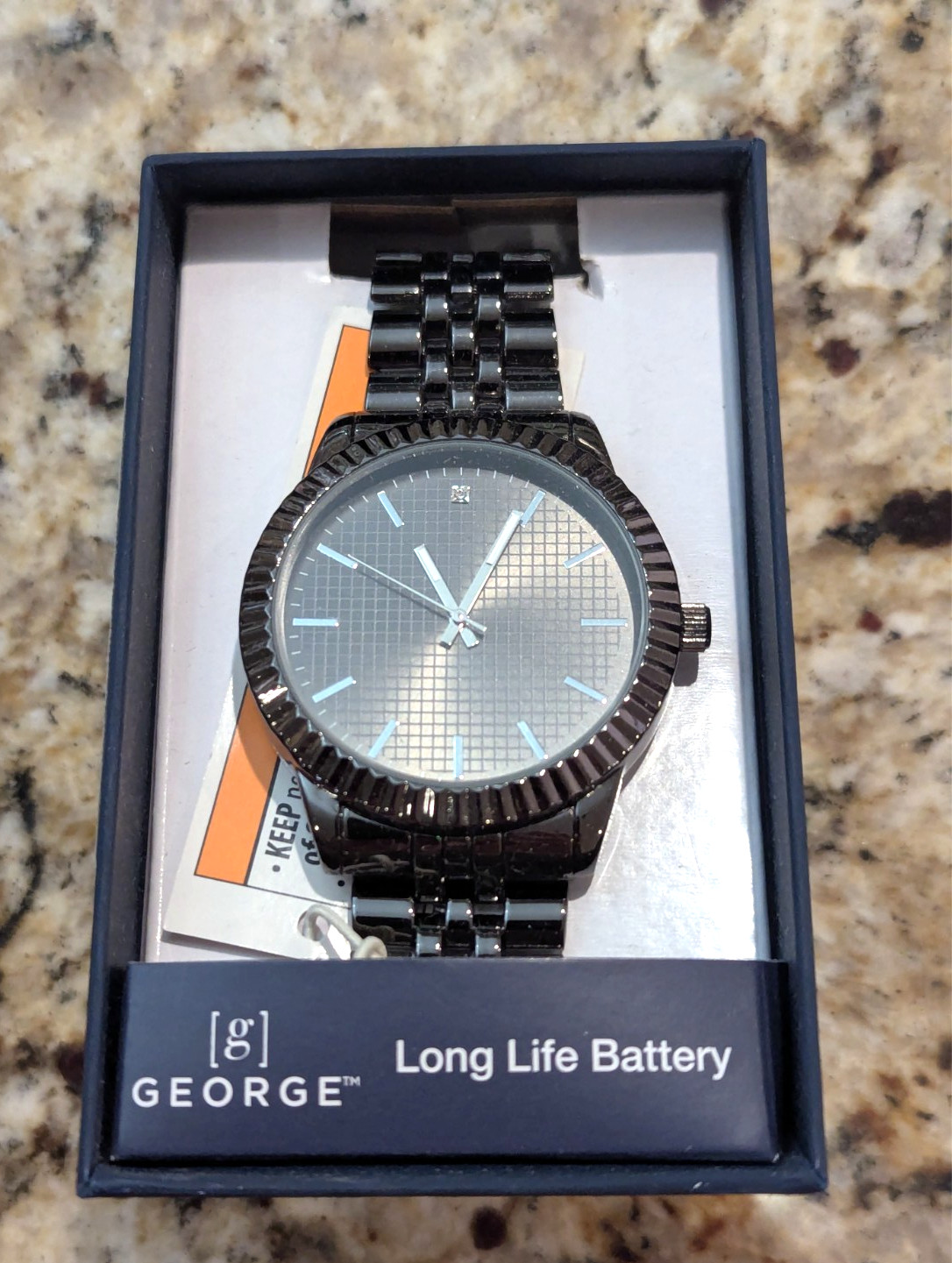 George Black Gunmetal Men’s Analog Watch Long Life Battery