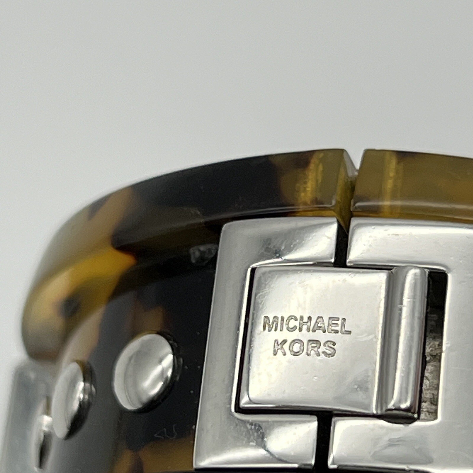 Michael Kors Tortoise Acrylic Brown Dial Ladies Watch MK4130 Quartz Untested