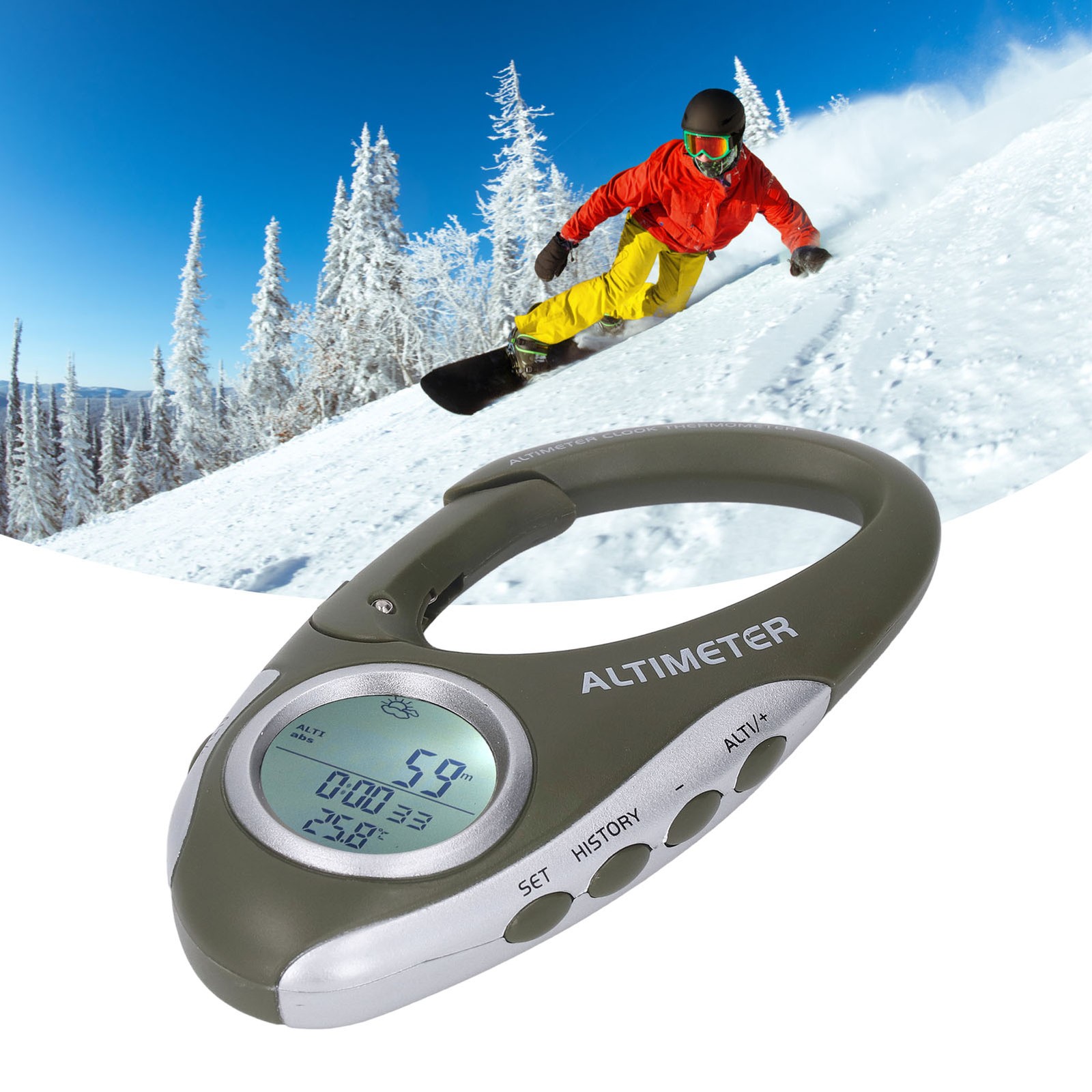 DIGITAL Altimeter Barometer ABS Housing Backlight Altitude Barometer Sports