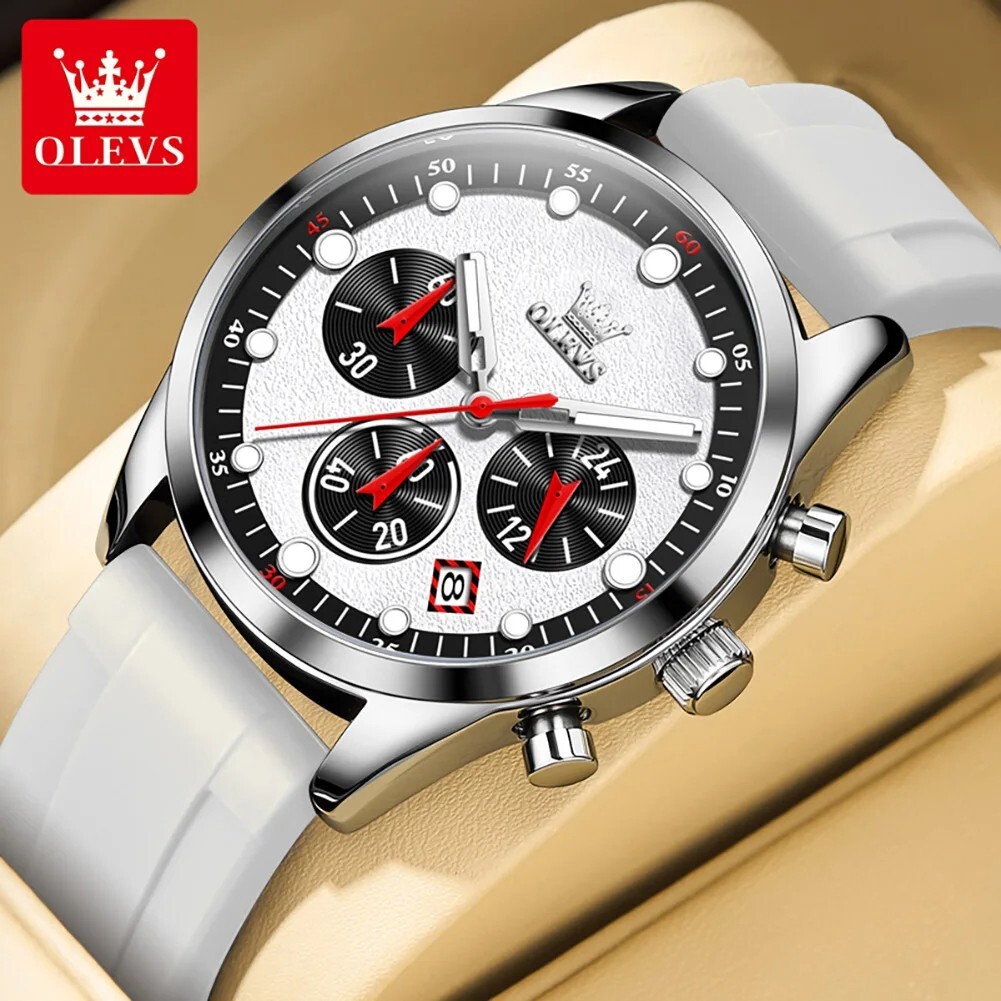 Waterproof Quartz Business Luminous Watch Men Luxury OLEVS Date Strap Men’s