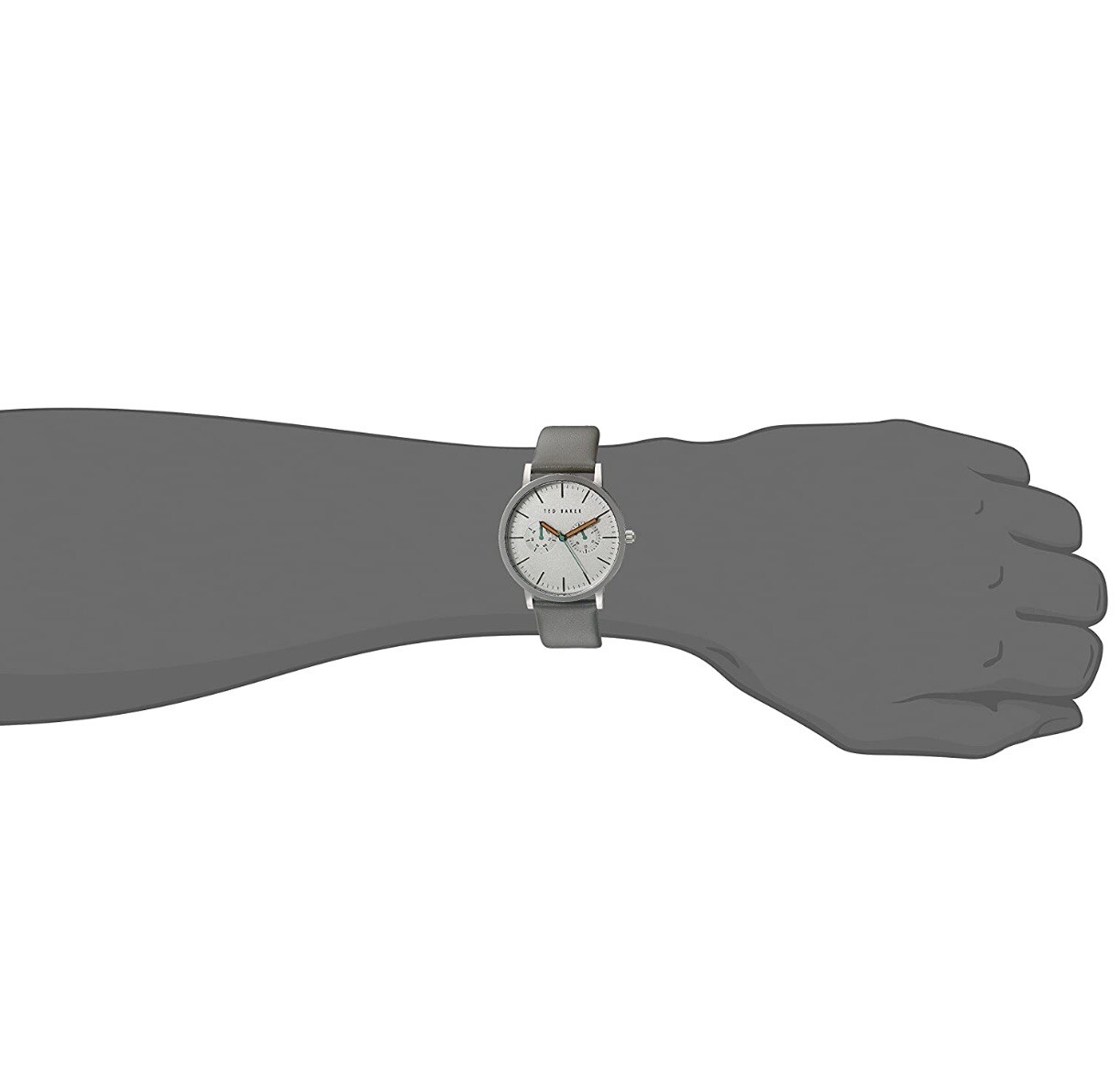 RARE Ted Baker Watch TE1093 Men’s Round Leather Strap Water Resistant 10009291