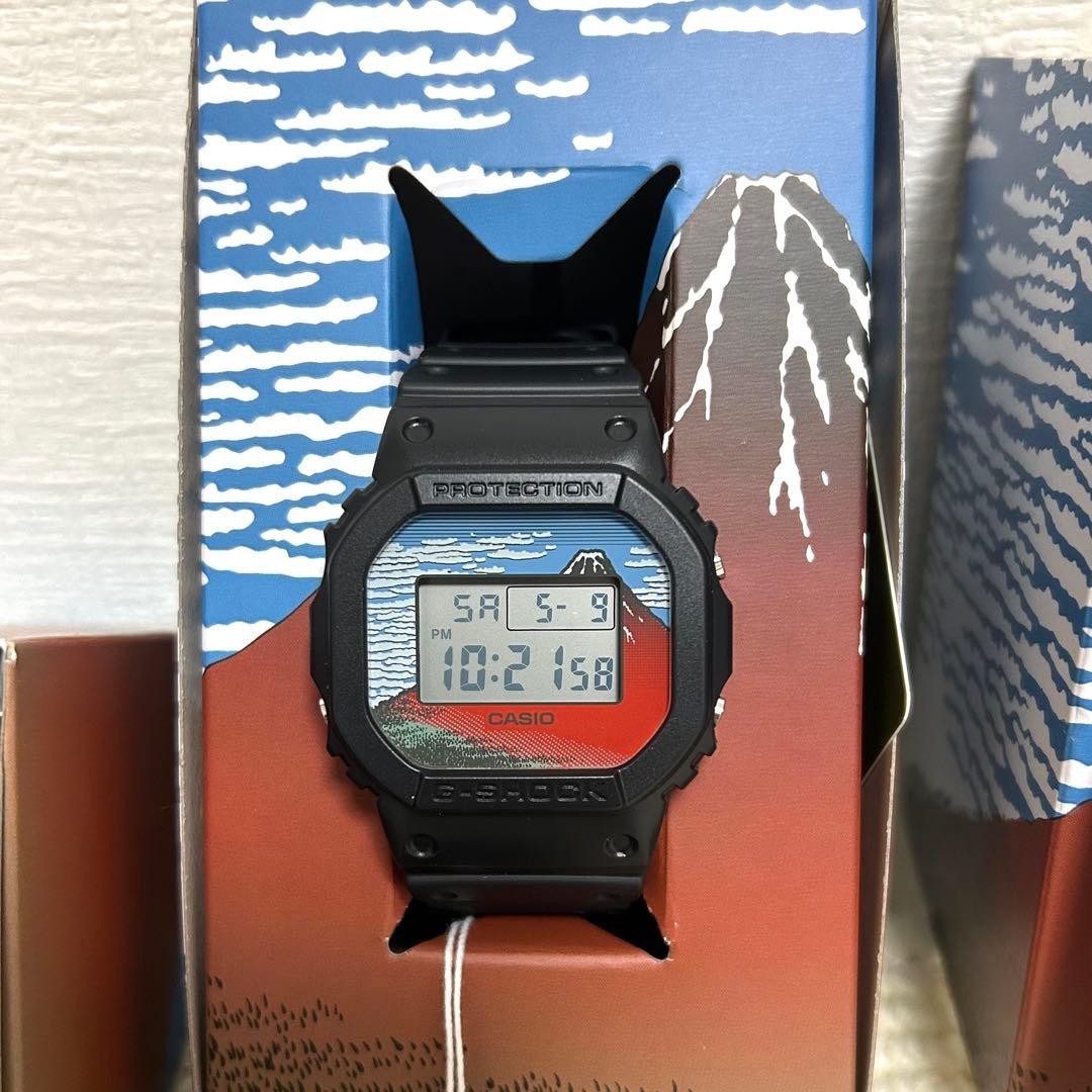 CASIO G-SHOCK DW-5600KHG24-1JR Katsushika Hokusai Red Fuji Outdoor Exc+++++