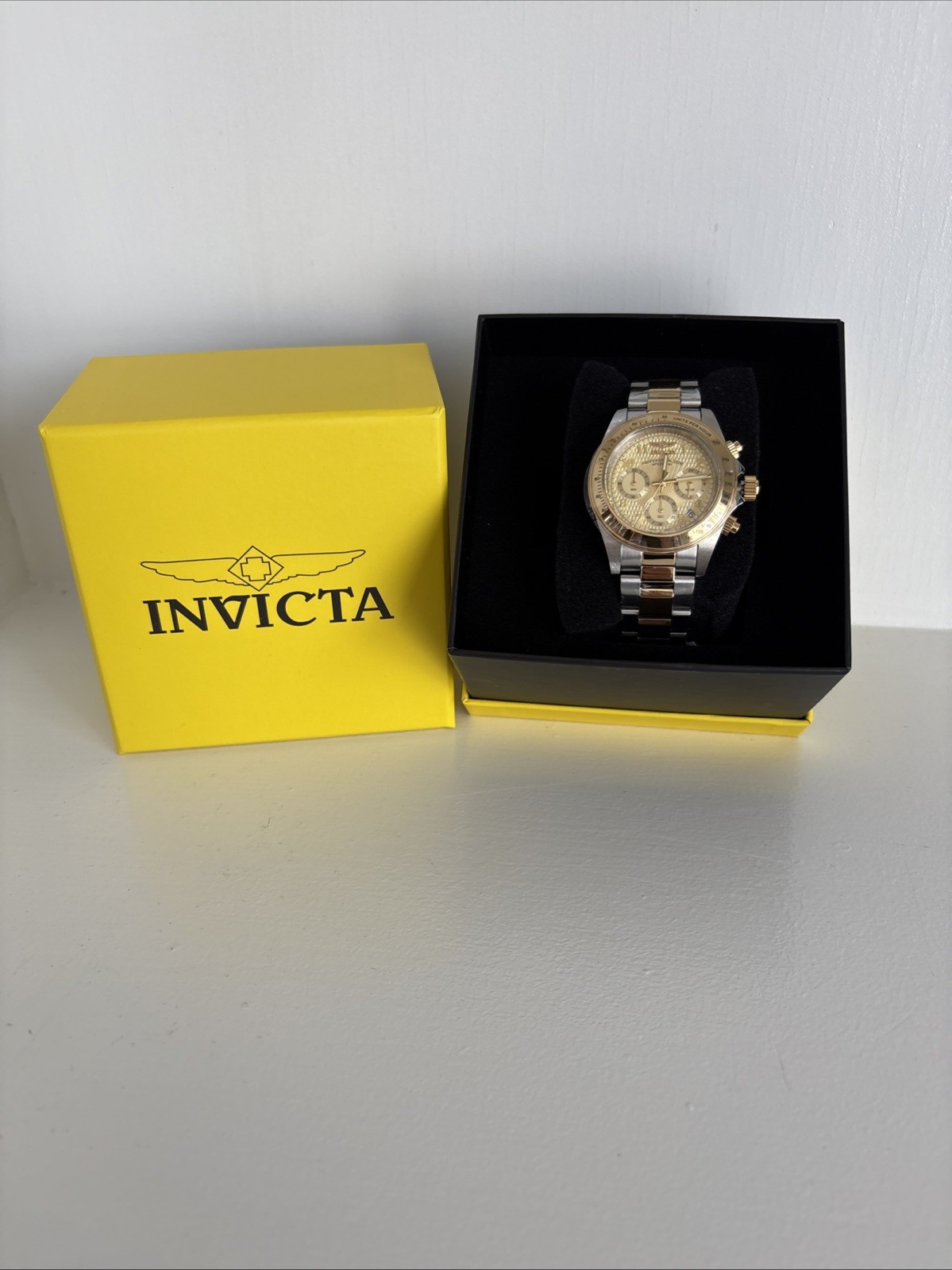 Invicta Speedway Men’s 39.5mm Gold And Steel (49908)
