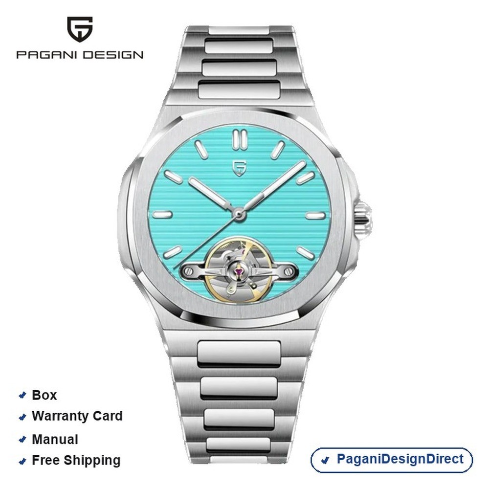 Pagani Design PD-YS025 Ice Blue Tourbillon Stainless Steel Automatic Men’s Watch
