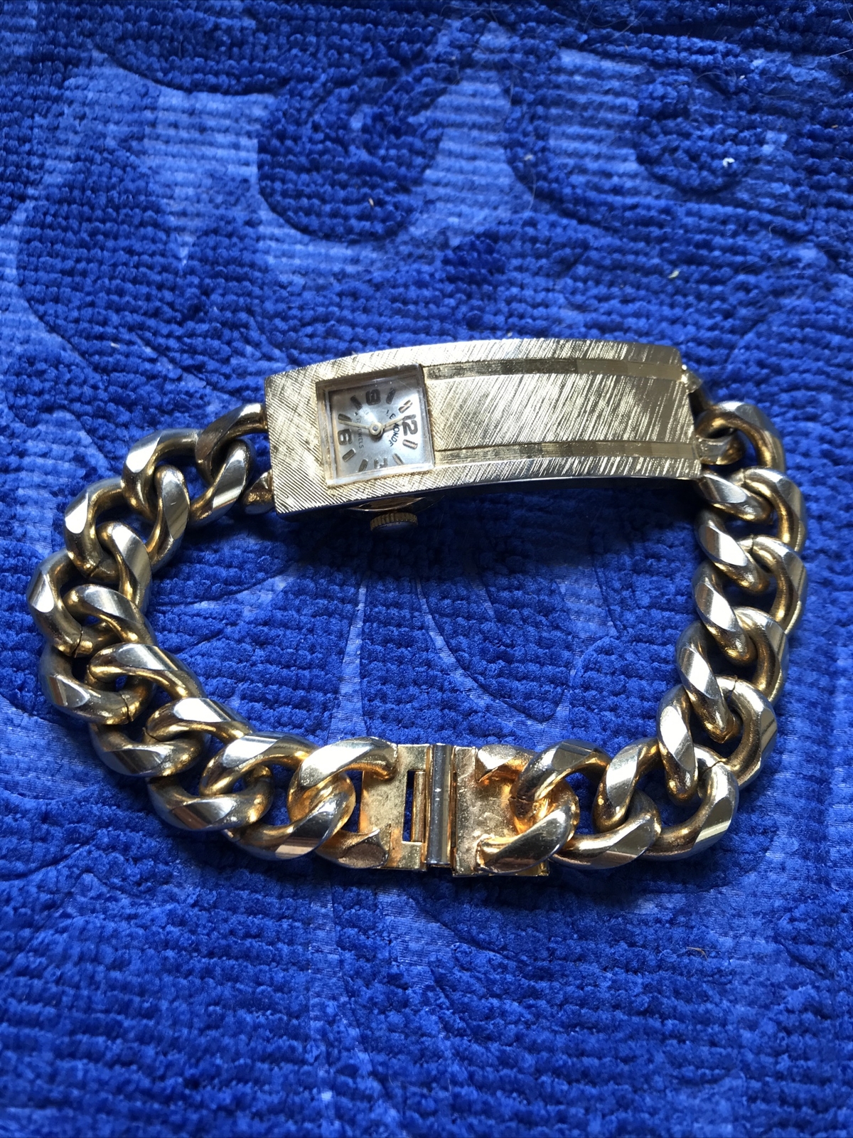 Vintage LE Monde Mechanical 17 jewels WATCH 8” JEWELRY bracelet CLASP WORKING