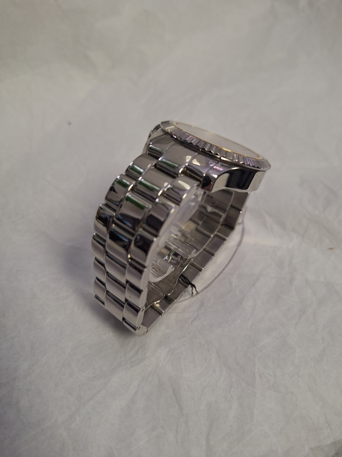 Marc Echo Three-Hand Silver Rose Gold Stainless Steel Watch Silver Dial