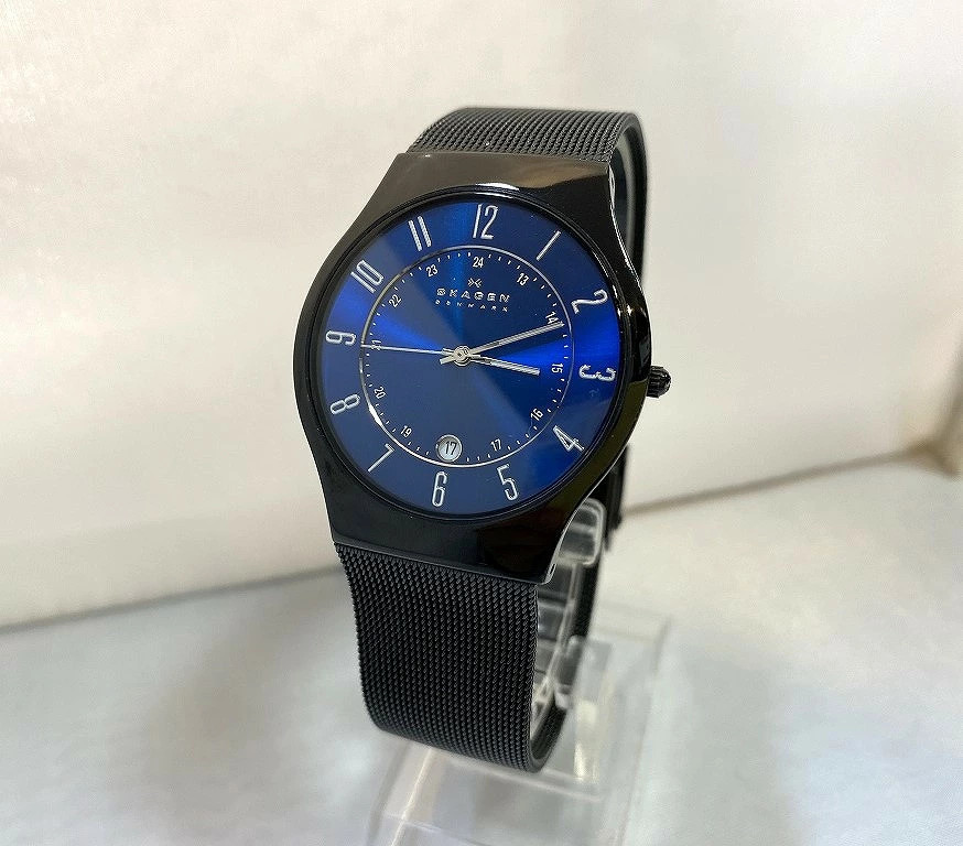 Skagen SKAGEN Analog Watch, Slim, Thin, Lightweight, Date Calendar, Blac #QY5SQ8