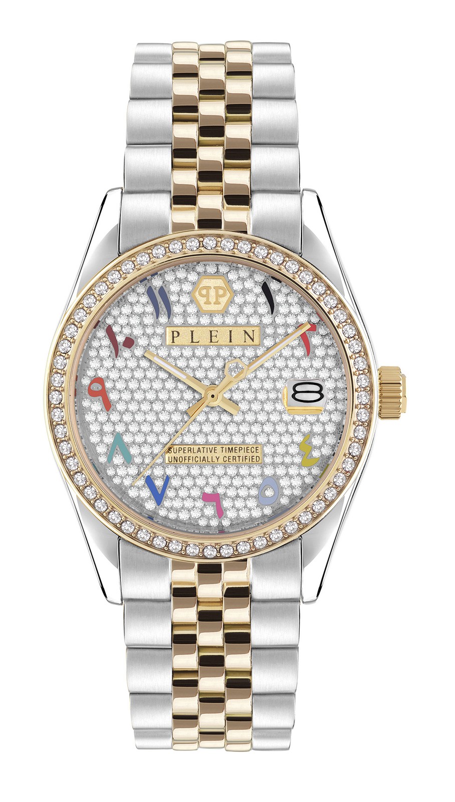 Philipp Plein Multicolour Womens Analogue Watch Date Superlative PW2BA0123