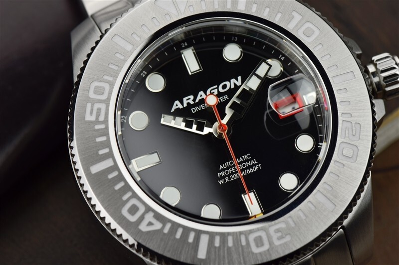 ARAGON A335BLK Divemaster II Automatic 45mm Black 24 Jewels NH35
