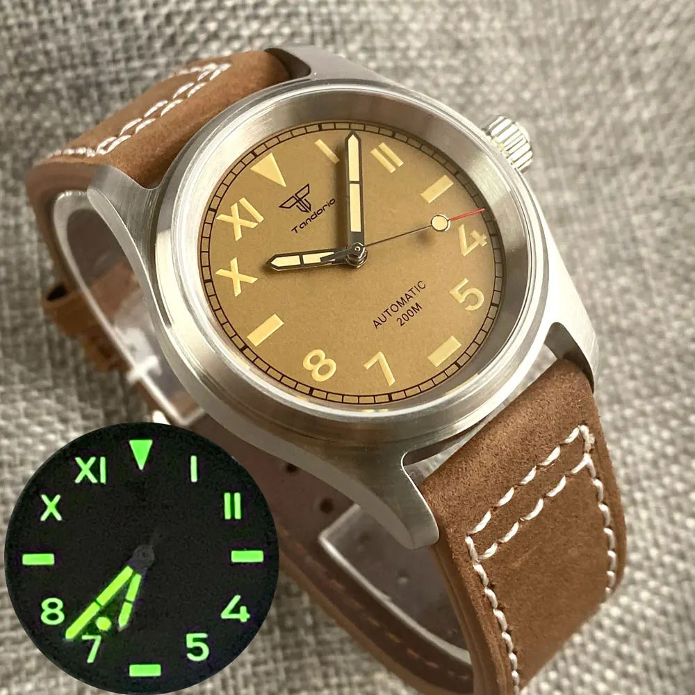 Tandorio 36mm Automatic Diver Men Watch California Dial For Japan NH35/Miyota