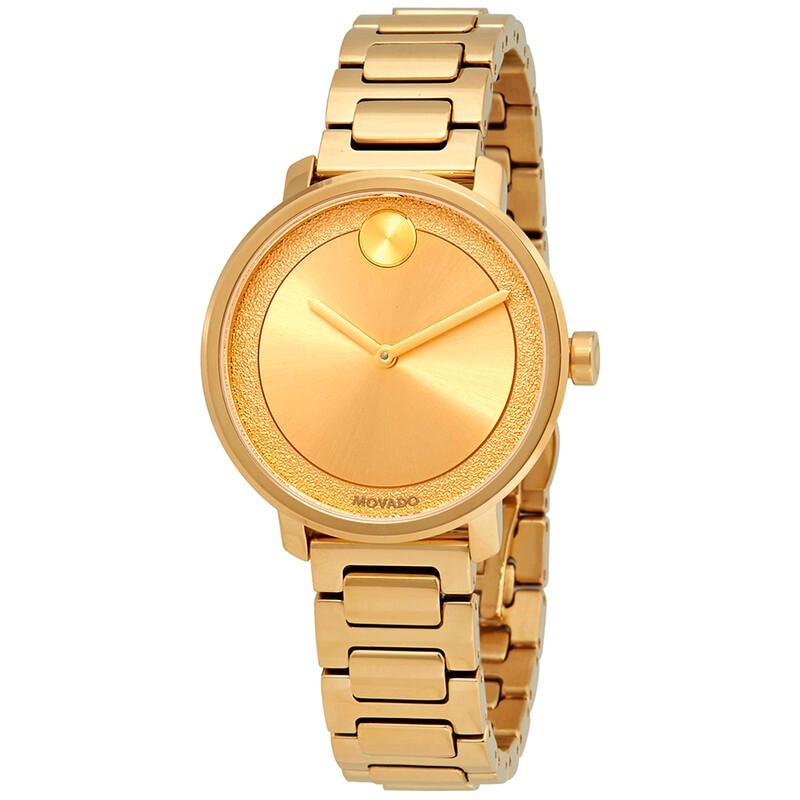 Movado Bold Ion-Plated Pale Yellow Gold Tone 34mm Women’s Watch 3600502