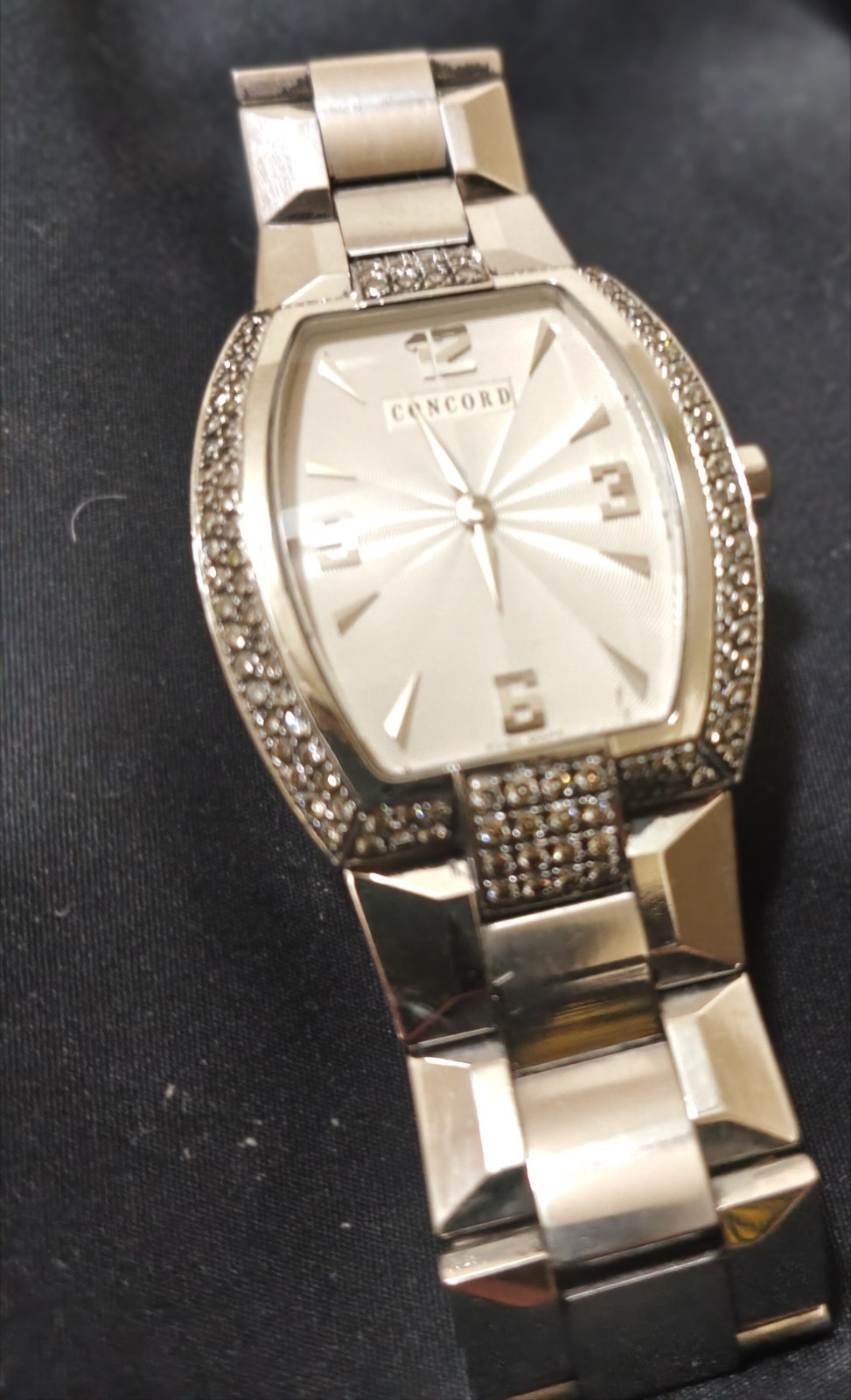 Men’s Concord La Scara Watch. With Factory Channel Set Pavè Diamonds