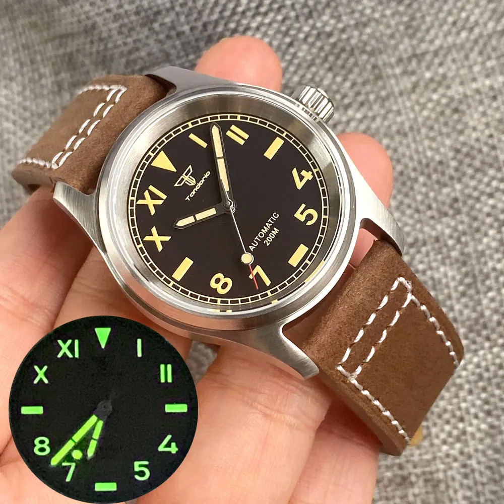 Tandorio 36mm Automatic Diver Men Watch California Dial For Japan NH35/Miyota