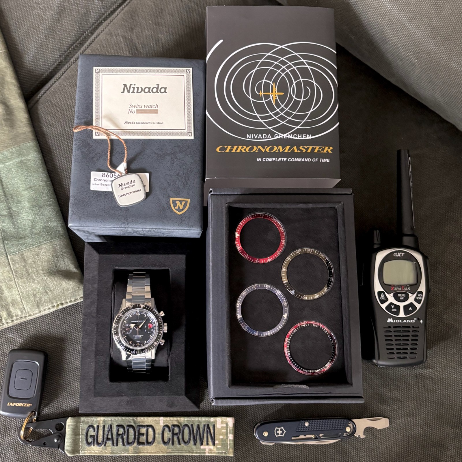 2026 Nivada Grenchen Chronomaster Broad Arrow 38mm 86056M20LC – Black Dial