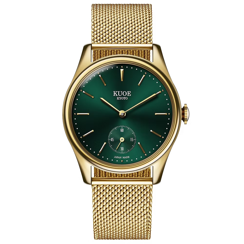 KUOE KYOTO OLD SMITH 90-001 Made in Japan Gold Needle Bar Dial 35mm Unisex